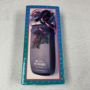 Kinyo VHS Video Cassette Rewinder UV-420 Holiday Collection Black Auto Eject Box